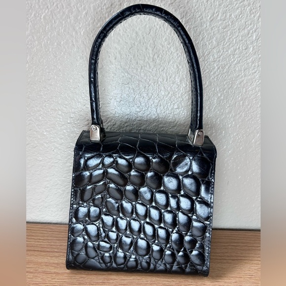 VTG Furla Crocodile-Embossed mini Handbag - Picture 4 of 7